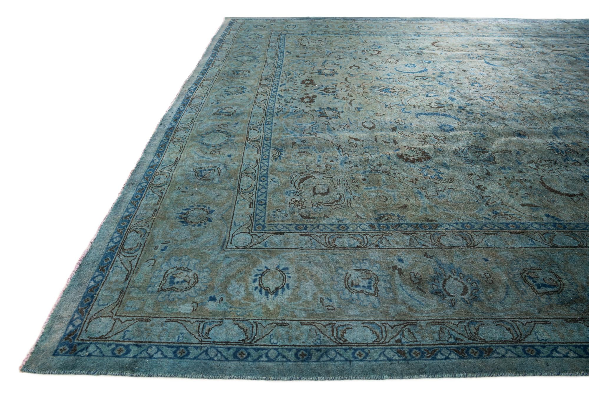 9' 9 x 13' Hand Knotted Ultra Vintage Persian Wool Rug