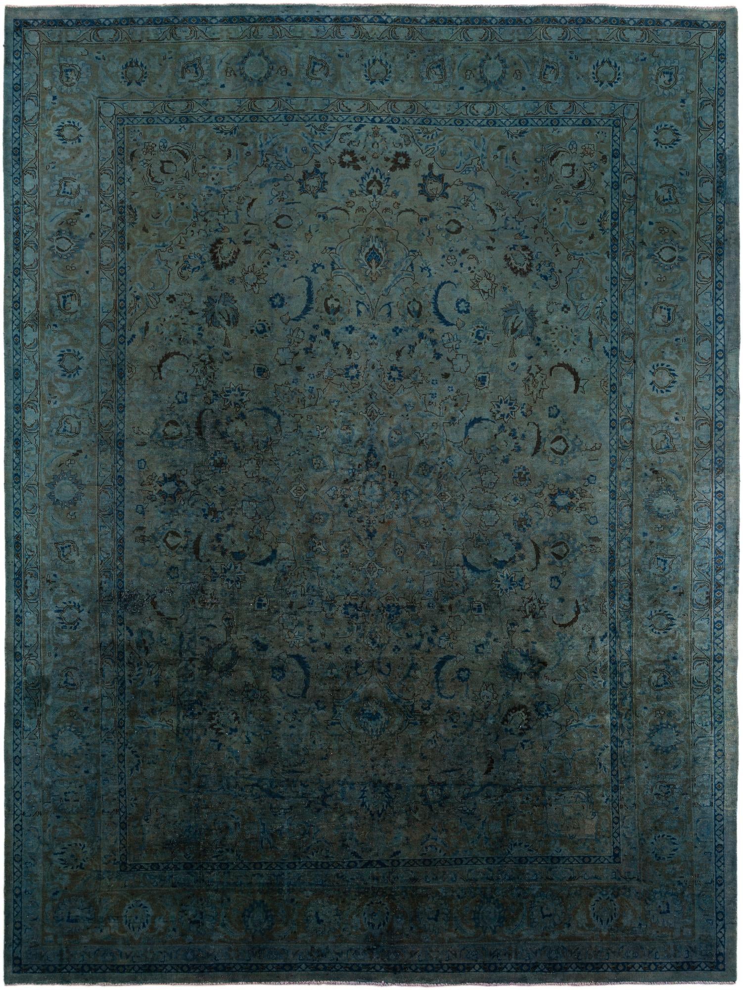 9' 9 x 13' Hand Knotted Ultra Vintage Persian Wool Rug