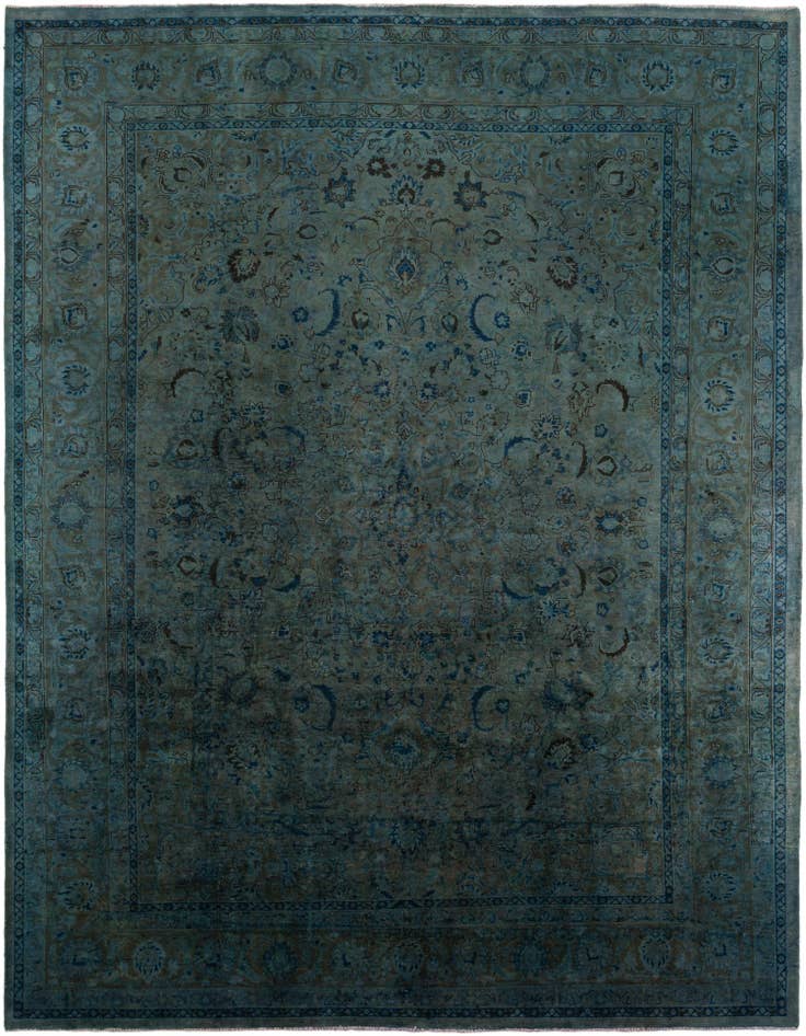 Detail image of 9' 9 x 13' Hand Knotted Ultra Vintage Persian Wool Rug