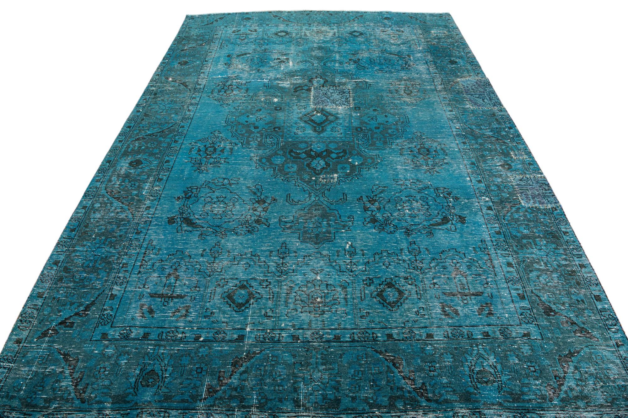 6' 8 x 9' 10 Hand Knotted Ultra Vintage Persian Wool Rug