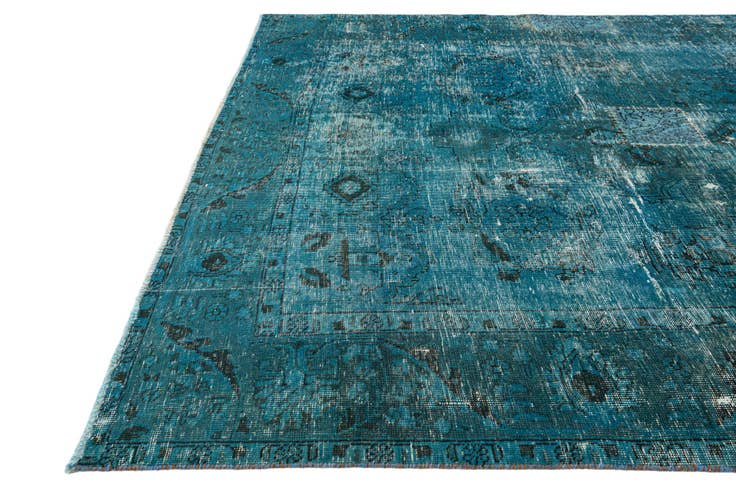 Detail image of 6' 8 x 9' 10 Hand Knotted Ultra Vintage Persian Wool Rug