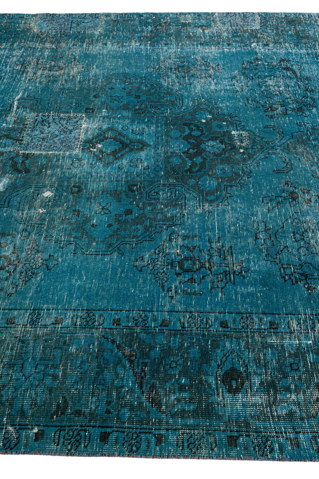 6' 8 x 9' 10 Hand Knotted Ultra Vintage Persian Wool Rug