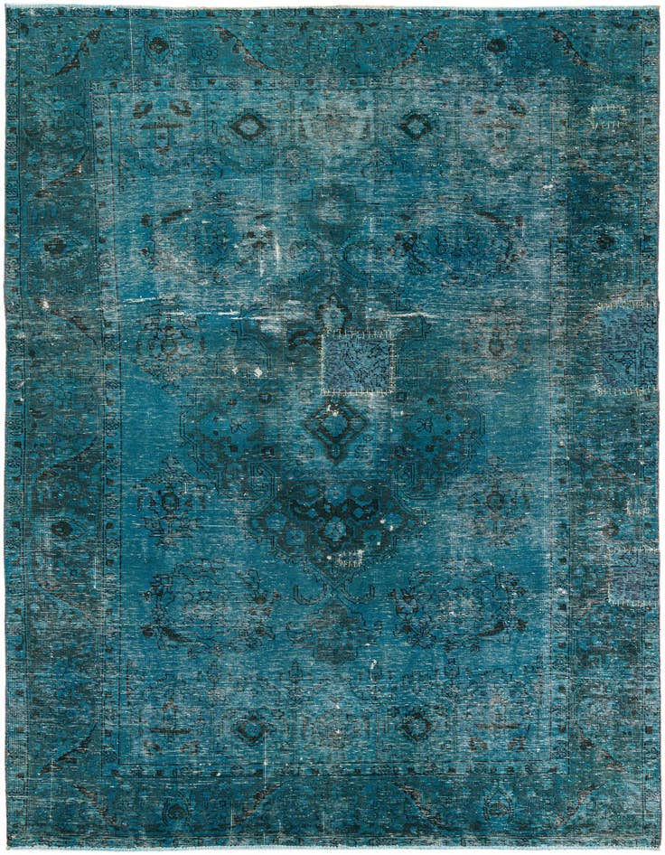 Detail image of 6' 8 x 9' 10 Hand Knotted Ultra Vintage Persian Wool Rug