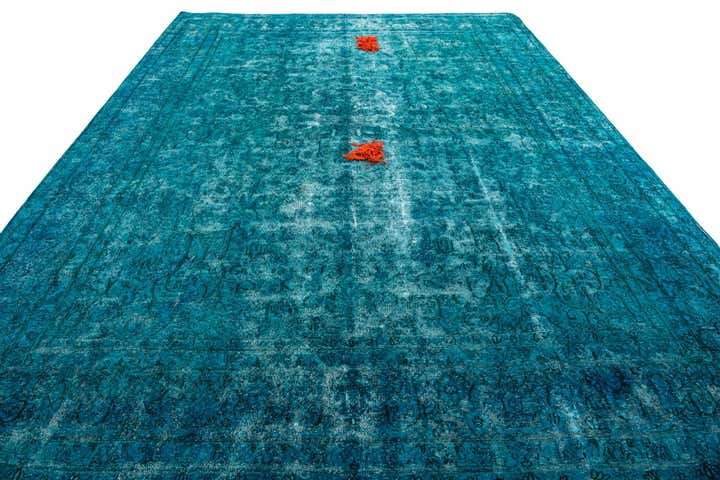 10' x 13' 7 Hand Knotted Ultra Vintage Persian Wool Rug