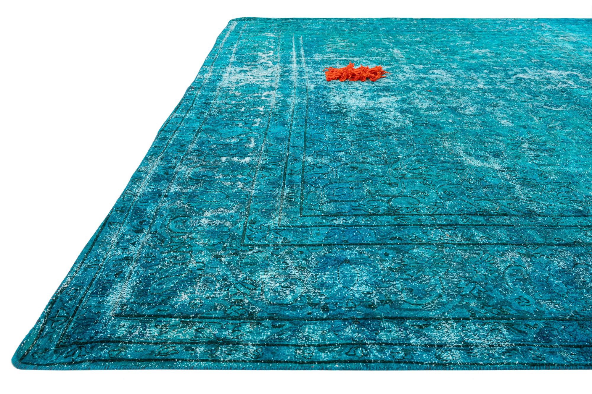 10' x 13' 7 Hand Knotted Ultra Vintage Persian Wool Rug
