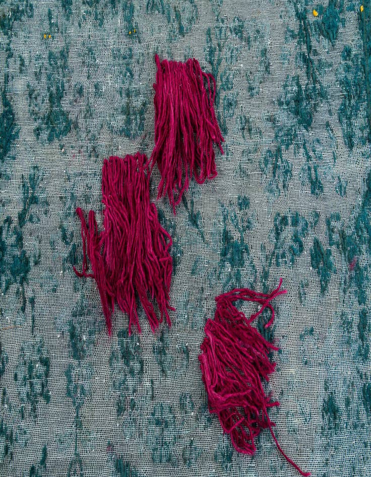 Detail image of 8' x 10' 7  Hand Knotted Ultra Vintage Persian Wool Rug