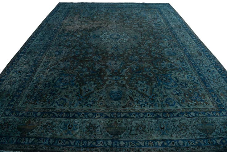 Detail image of 9' 9 x 12' 5 Hand Knotted Ultra Vintage Persian Wool Rug