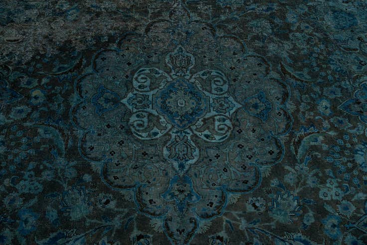 Detail image of 9' 9 x 12' 5 Hand Knotted Ultra Vintage Persian Wool Rug