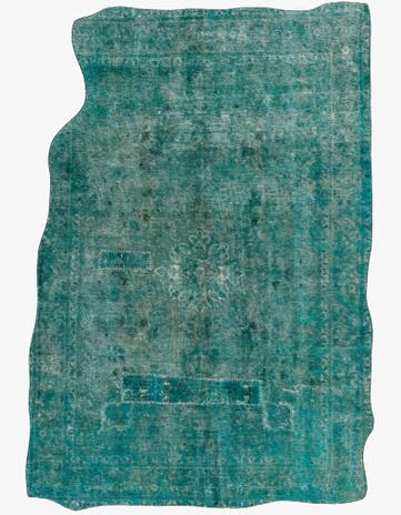 6' 5 x 9' 7 Hand Knotted Ultra Vintage Persian Wool Rug