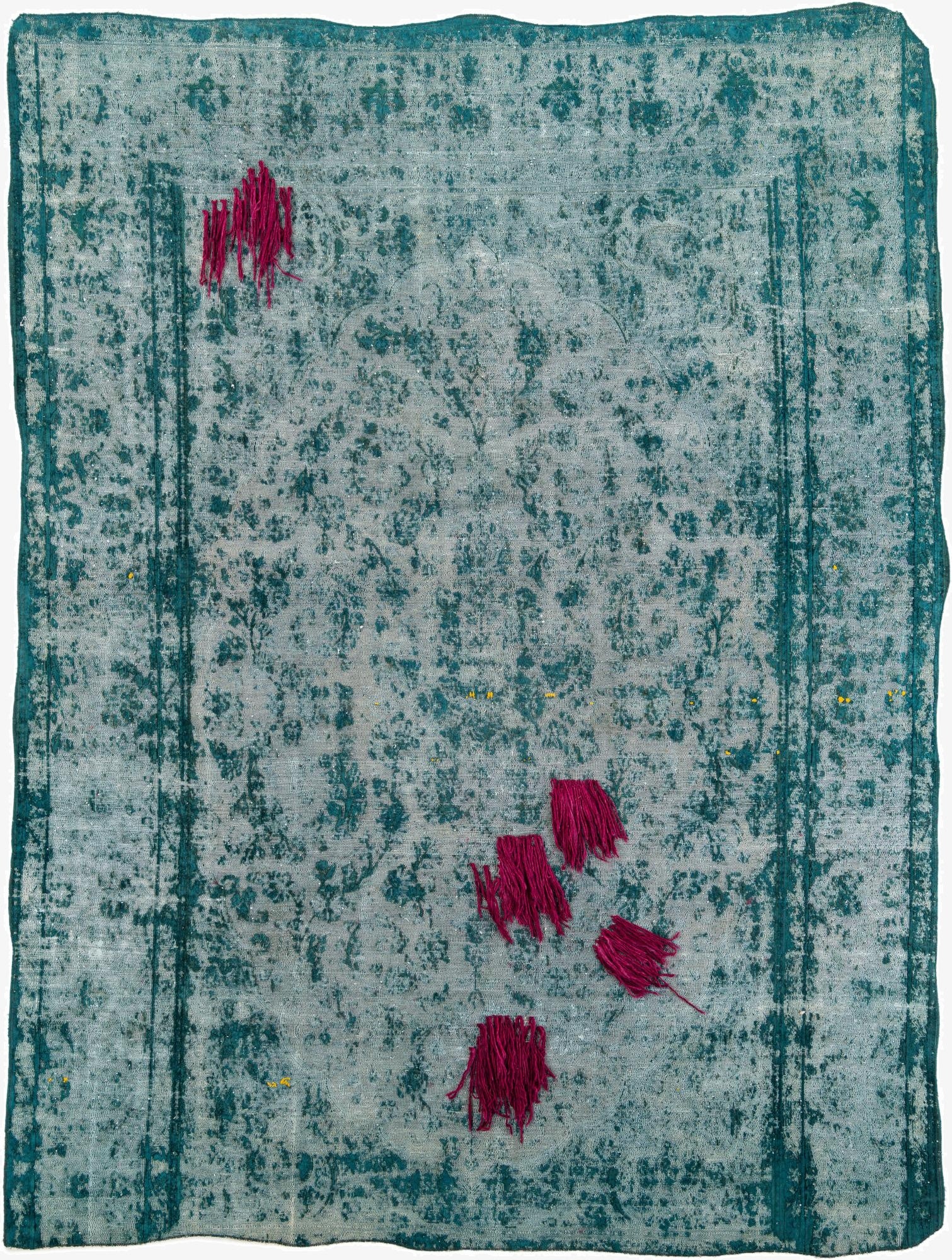 8' x 10' 7  Hand Knotted Ultra Vintage Persian Wool Rug