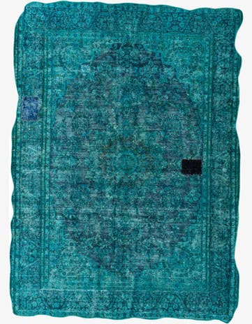 6' 10 x 9' 5 Hand Knotted Ultra Vintage Persian Wool Rug