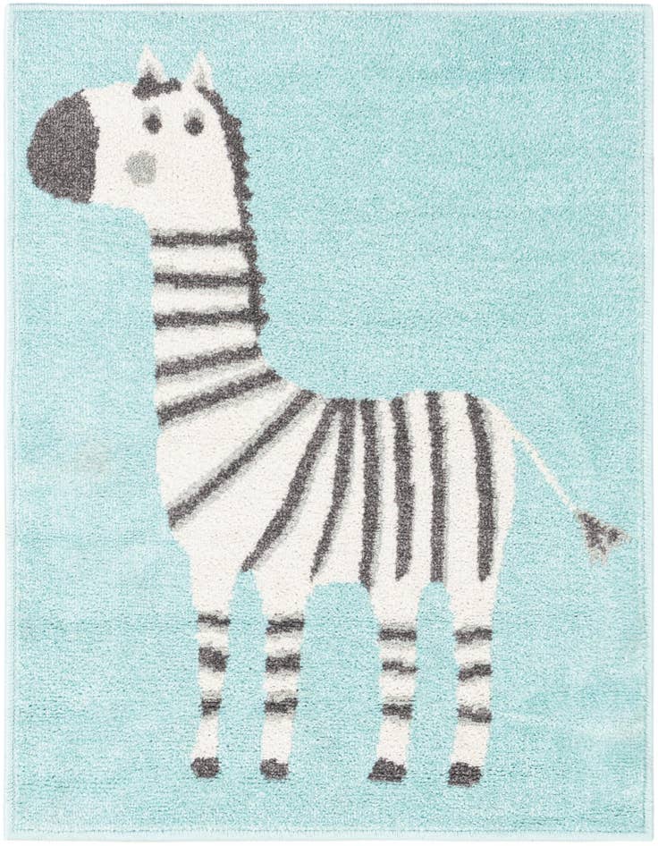 Detail image of 2' 2 x 2' 11 Zebra Whimsy Kids Rug