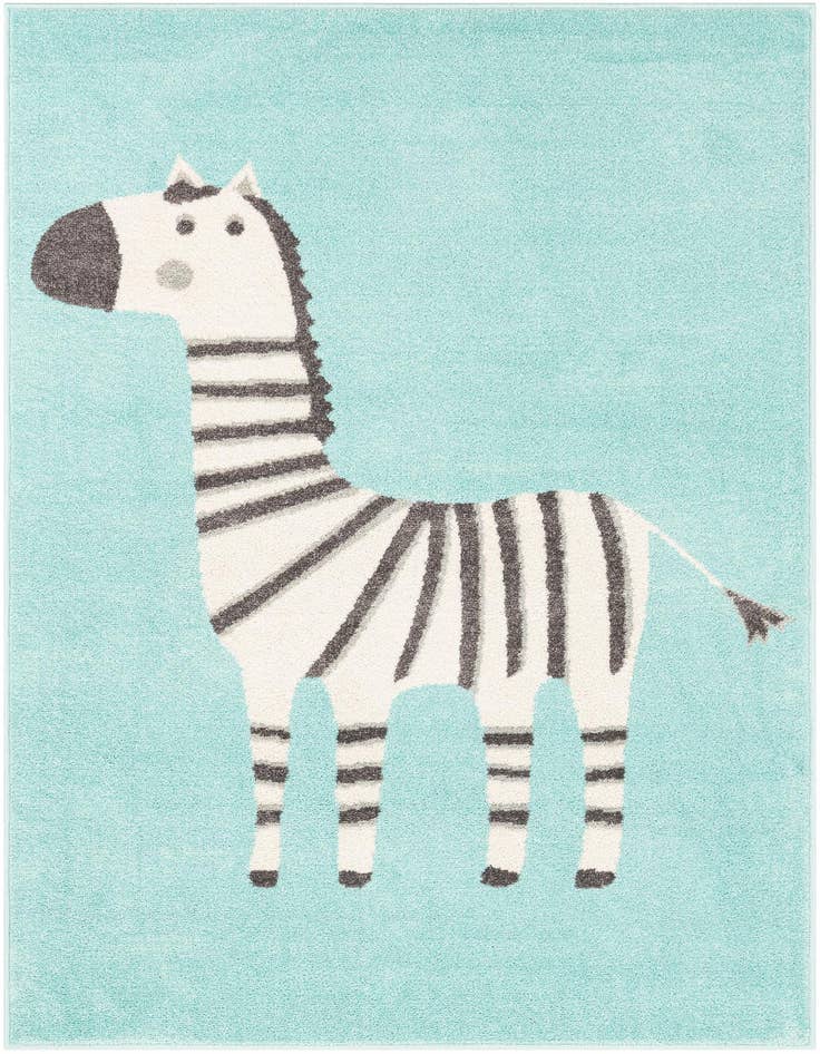 Detail image of 3' 11 x 5' 11 Zebra Whimsy Kids Rug