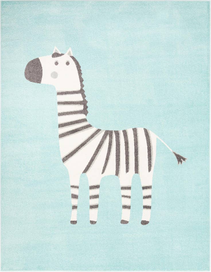 Detail image of 7' 10 x 10' Zebra Whimsy Kids Rug