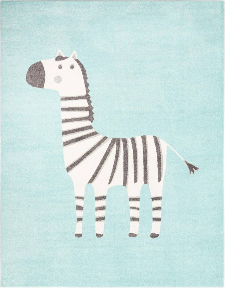 Detail image of 7' 10 x 10' Zebra Whimsy Kids Rug