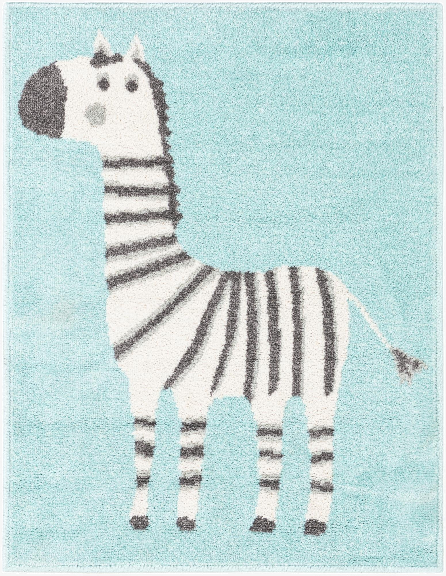 2' 2 x 2' 11 Zebra Whimsy Kids Rug