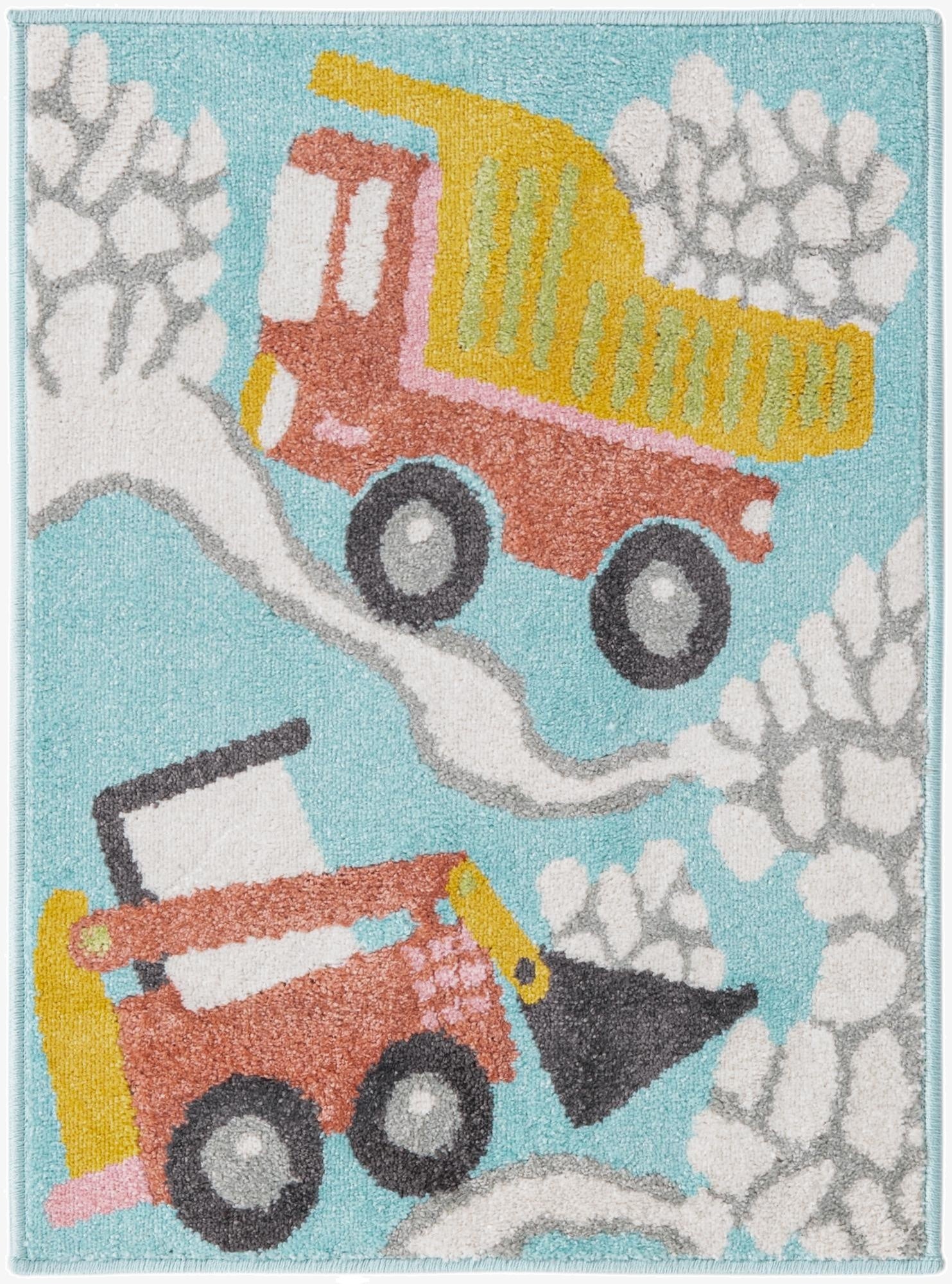 2' 2 x 3' Construction Whimsy Kids Rug