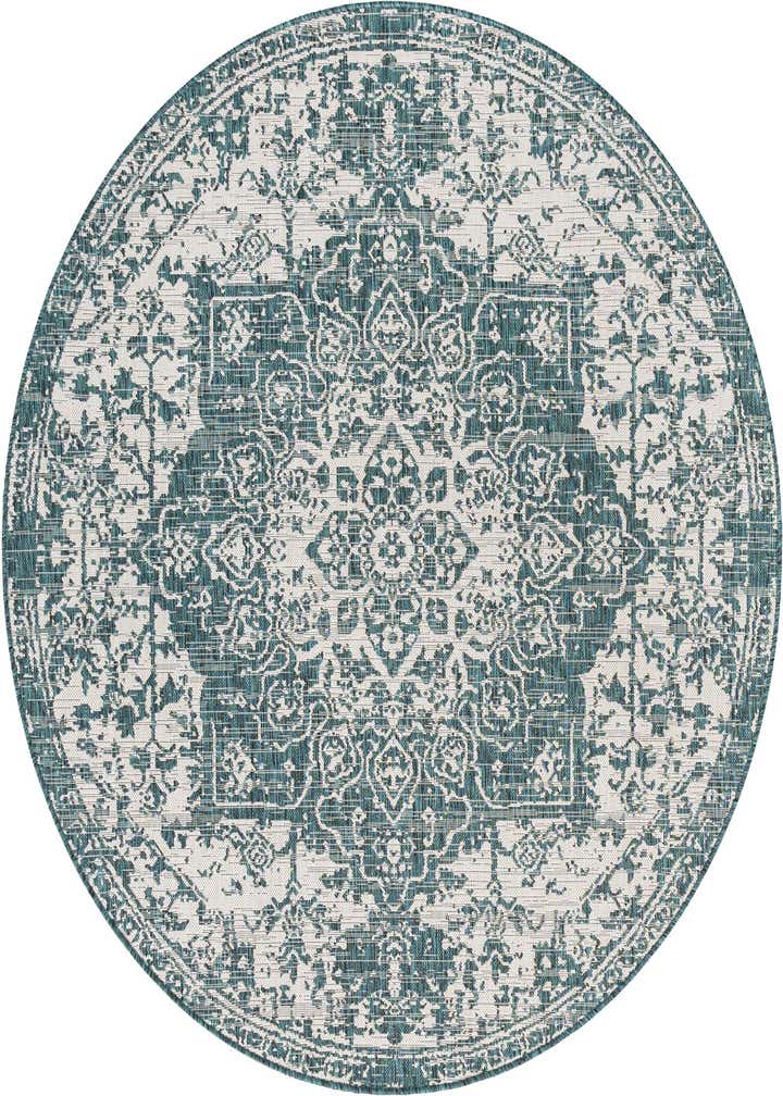 7' x 7' Easy-Clean Jill Zarin Dubai Indoor / Outdoor Round Rug