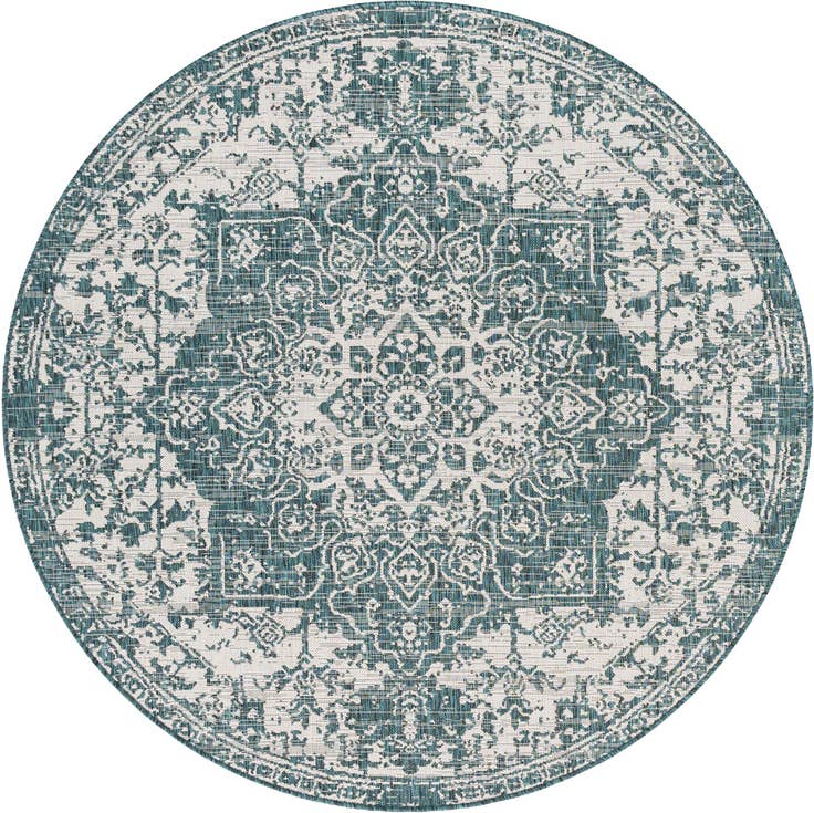 Detail image of 7' x 7' Easy-Clean Jill Zarin Dubai Indoor / Outdoor Round Rug