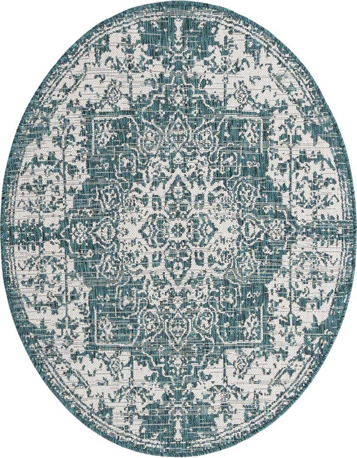 Detail image of 4' x 4' Easy-Clean Jill Zarin Dubai Indoor / Outdoor Round Rug