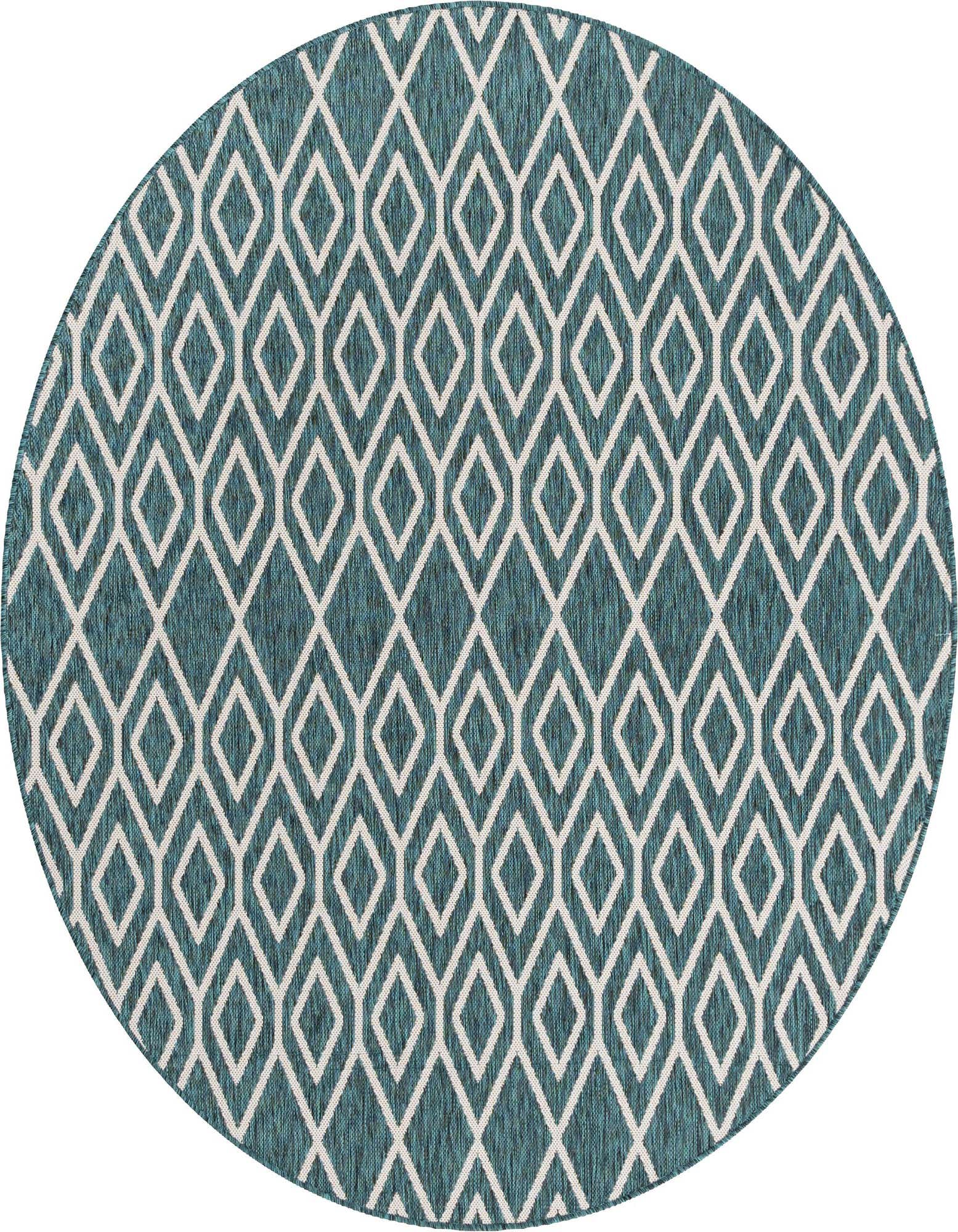 6' 7 x 6' 7 Easy-Clean Jill Zarin Turks and Caicos Indoor / Outdoor Round Rug