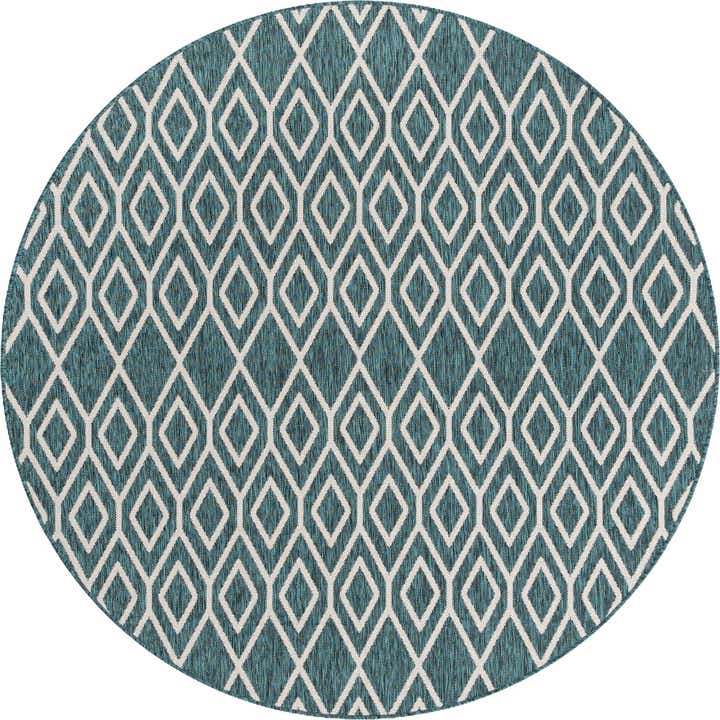 6' 7 x 6' 7 Easy-Clean Jill Zarin Turks and Caicos Indoor / Outdoor Round Rug