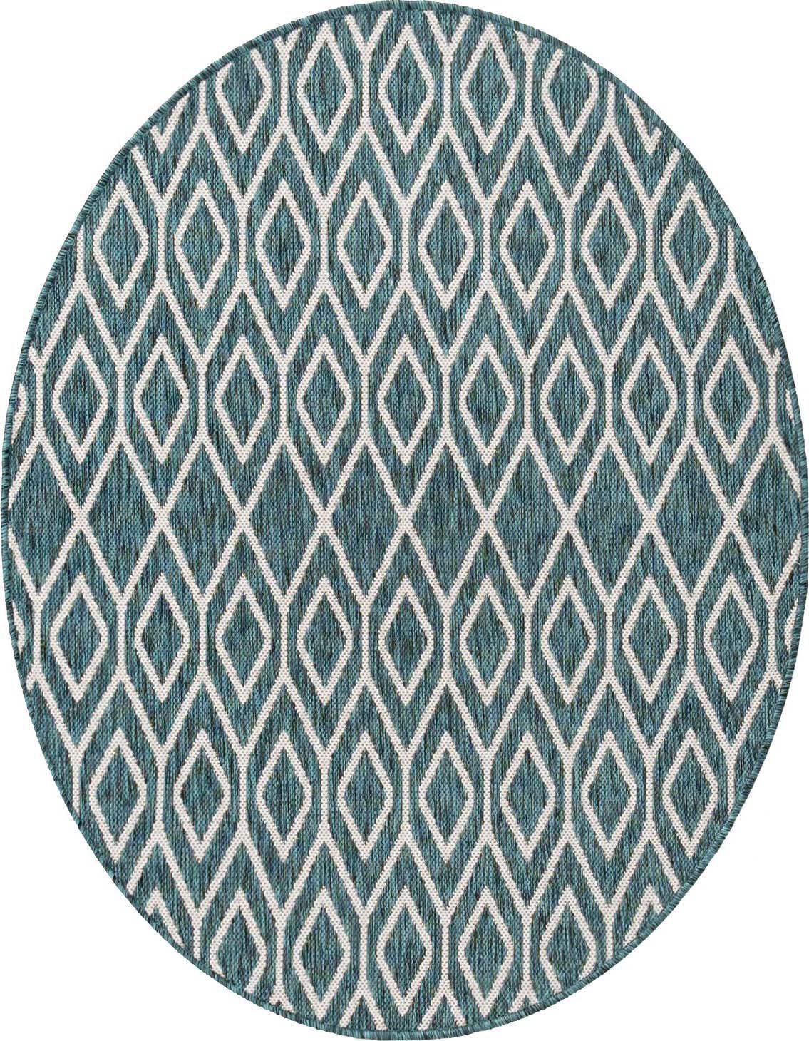 4' x 4' Easy-Clean Jill Zarin Turks and Caicos Indoor / Outdoor Round Rug