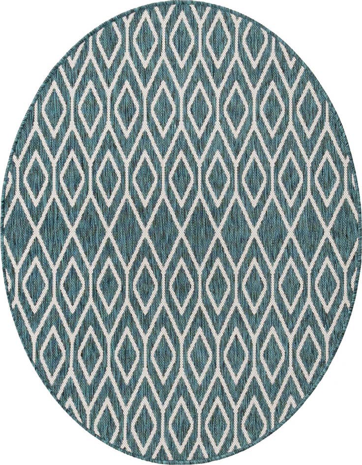 Detail image of 4' x 4' Easy-Clean Jill Zarin Turks and Caicos Indoor / Outdoor Round Rug