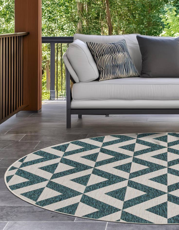 Detail image of 4' x 4' Easy-Clean Jill Zarin Napa Indoor / Outdoor Round Rug