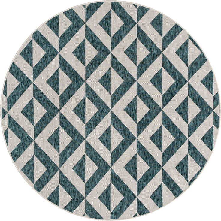 Detail image of 6' 7 x 6' 7 Easy-Clean Jill Zarin Napa Indoor / Outdoor Round Rug