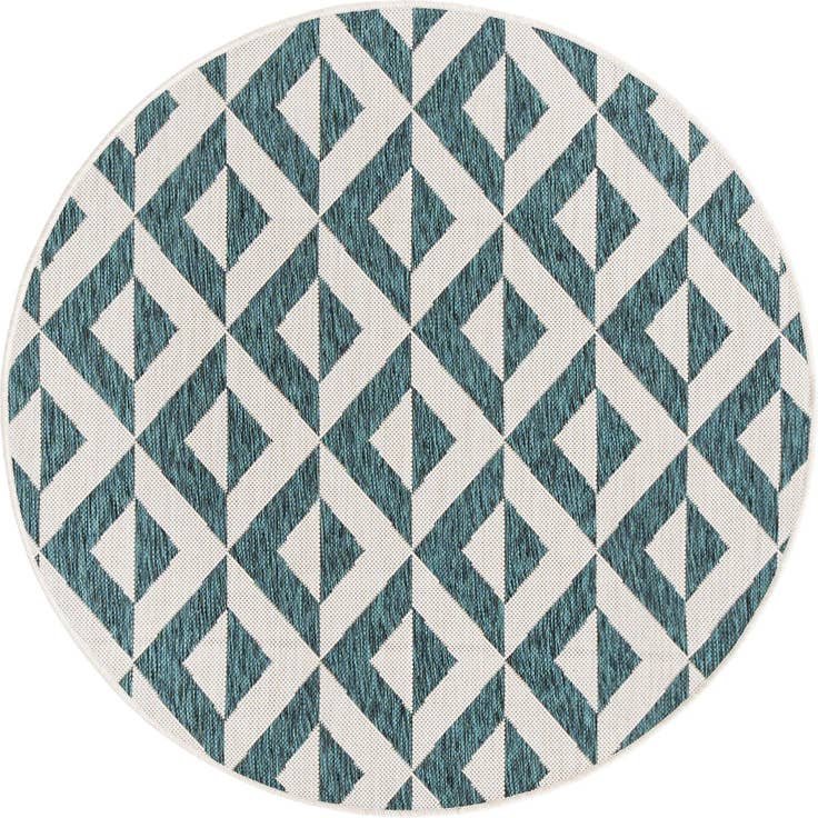 Detail image of 4' x 4' Easy-Clean Jill Zarin Napa Indoor / Outdoor Round Rug