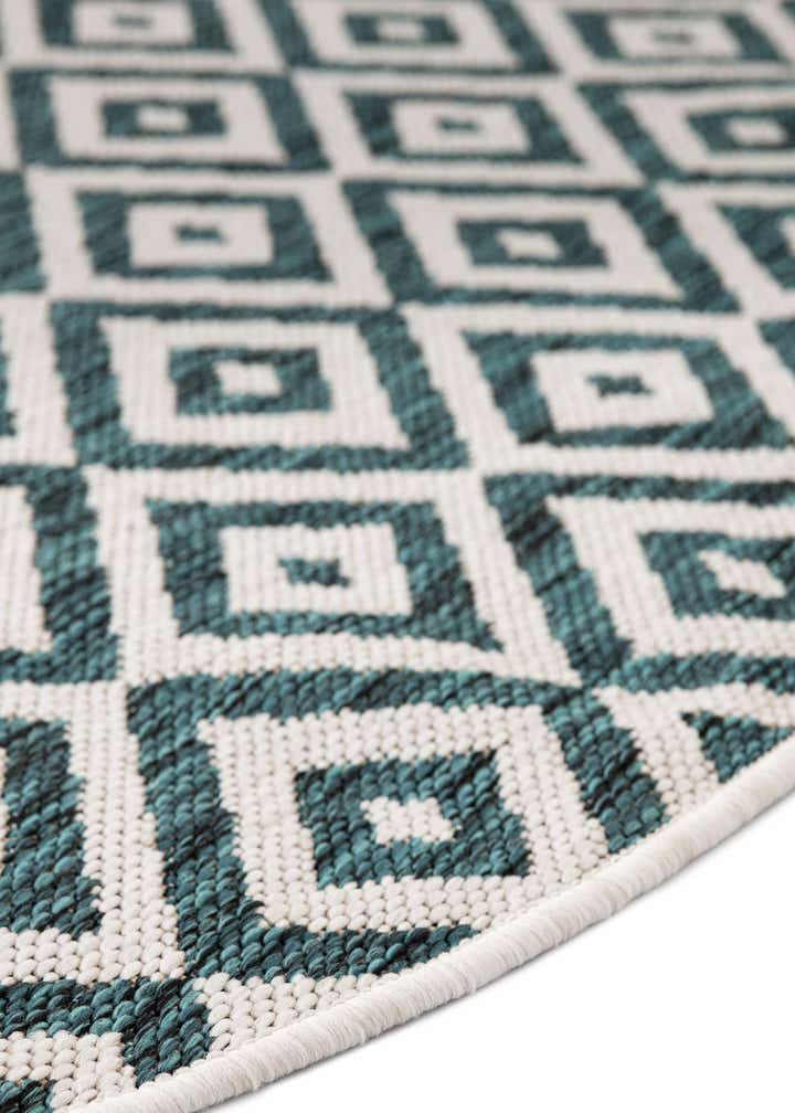 7' x 7' Easy-Clean Jill Zarin Costa Rica Indoor / Outdoor Round Rug
