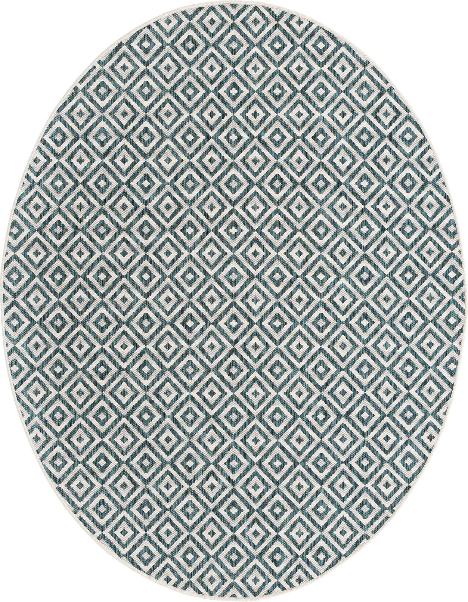 7' x 7' Easy-Clean Jill Zarin Costa Rica Indoor / Outdoor Round Rug