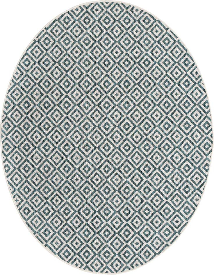 Detail image of 7' x 7' Easy-Clean Jill Zarin Costa Rica Indoor / Outdoor Round Rug