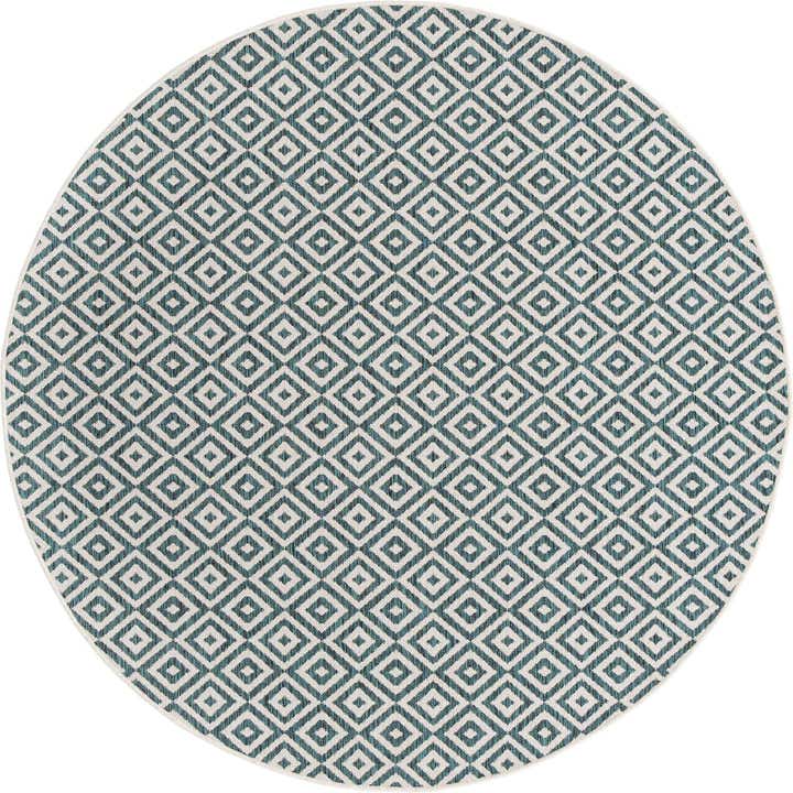 7' x 7' Easy-Clean Jill Zarin Costa Rica Indoor / Outdoor Round Rug