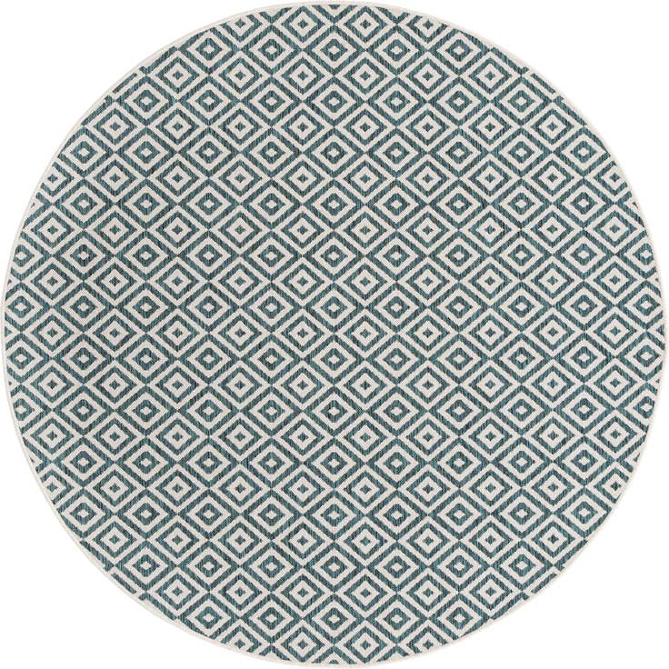 Detail image of 7' x 7' Easy-Clean Jill Zarin Costa Rica Indoor / Outdoor Round Rug