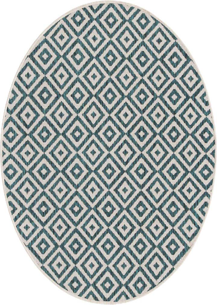 4' x 4' Easy-Clean Jill Zarin Costa Rica Indoor / Outdoor Round Rug