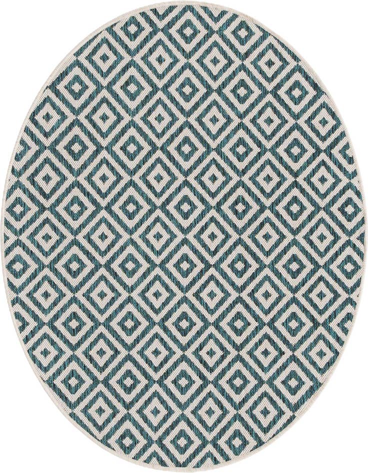 Detail image of 4' x 4' Easy-Clean Jill Zarin Costa Rica Indoor / Outdoor Round Rug