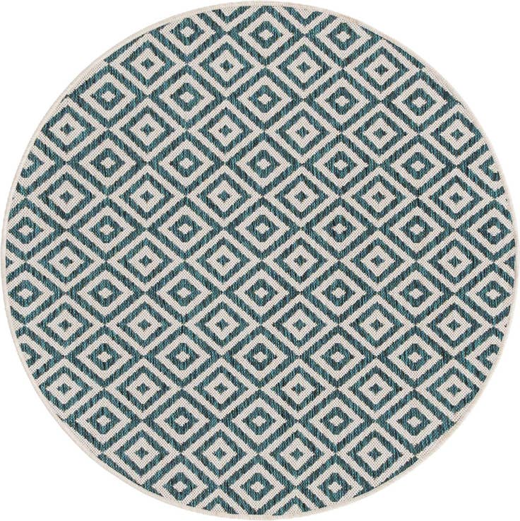 Detail image of 4' x 4' Easy-Clean Jill Zarin Costa Rica Indoor / Outdoor Round Rug