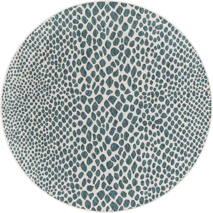 6' 7 x 6' 7 Easy-Clean Jill Zarin Cape Town Indoor / Outdoor Round Rug