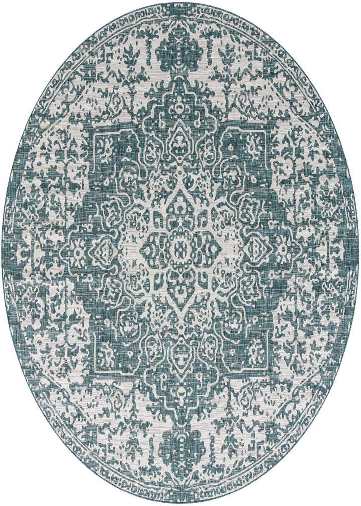 10' 8 x 10' 8 Easy-Clean Jill Zarin Dubai Indoor / Outdoor Round Rug