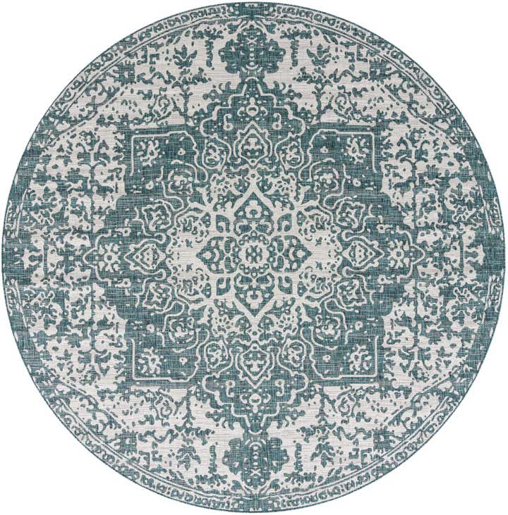10' 8 x 10' 8 Easy-Clean Jill Zarin Dubai Indoor / Outdoor Round Rug