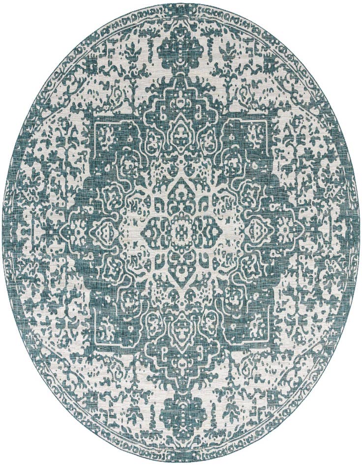 Detail image of 13' x 13' Easy-Clean Jill Zarin Dubai Indoor / Outdoor Round Rug