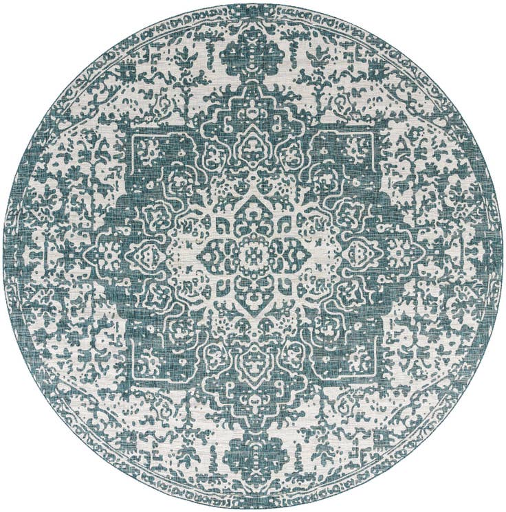 Detail image of 13' x 13' Easy-Clean Jill Zarin Dubai Indoor / Outdoor Round Rug