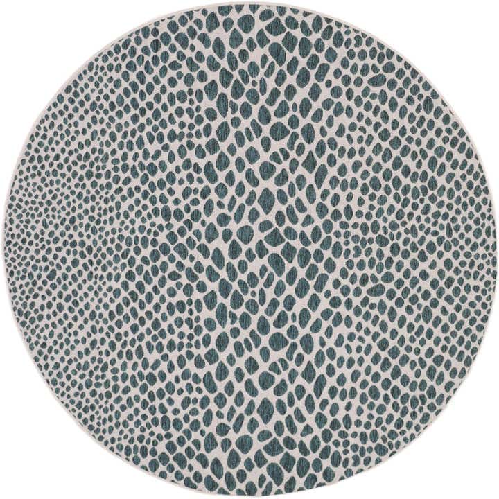 7' x 7' Easy-Clean Jill Zarin Indoor / Outdoor Round Rug