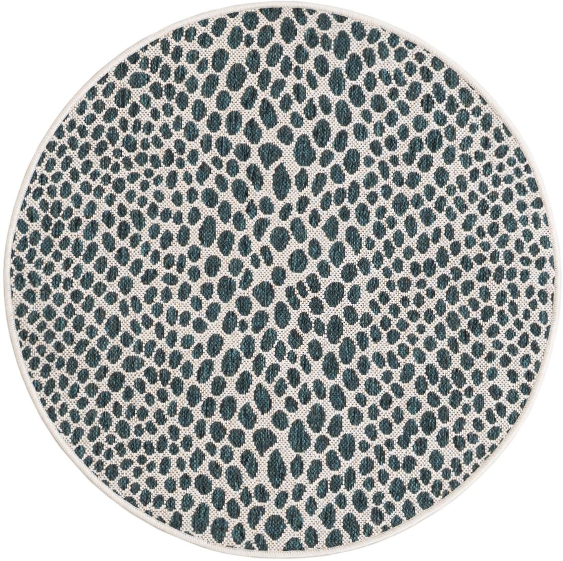 Primary image 3' x 3'  Washable Jill Zarin Indoor / Outdoor Round Rug