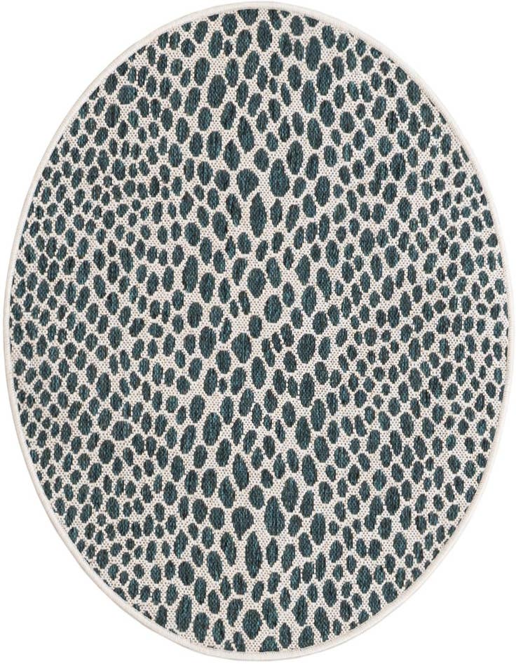 Detail image of 3' x 3' Easy-Clean Jill Zarin Indoor / Outdoor Round Rug