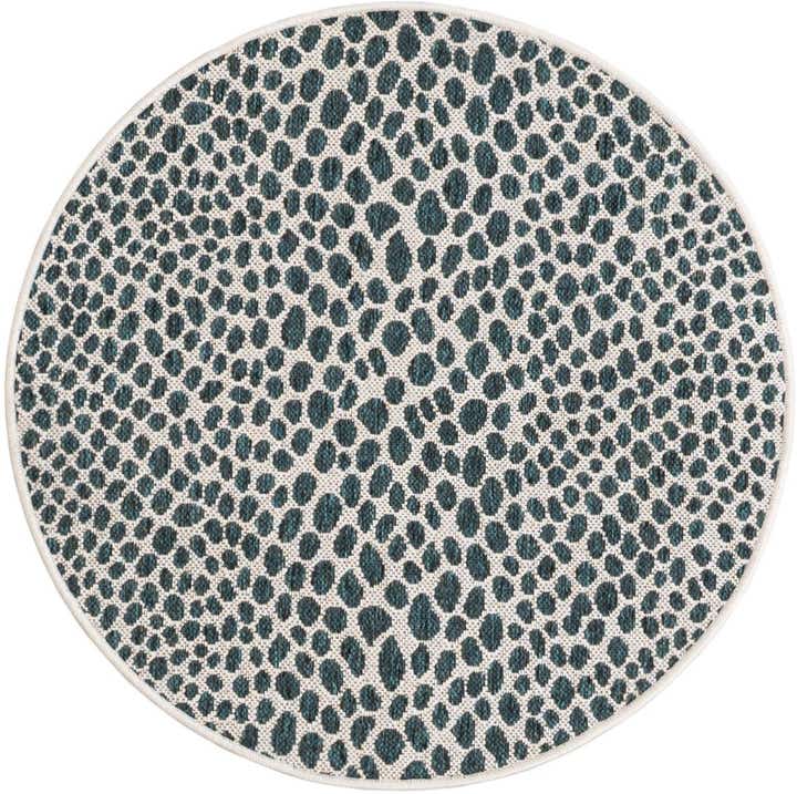 3' x 3' Easy-Clean Jill Zarin Indoor / Outdoor Round Rug