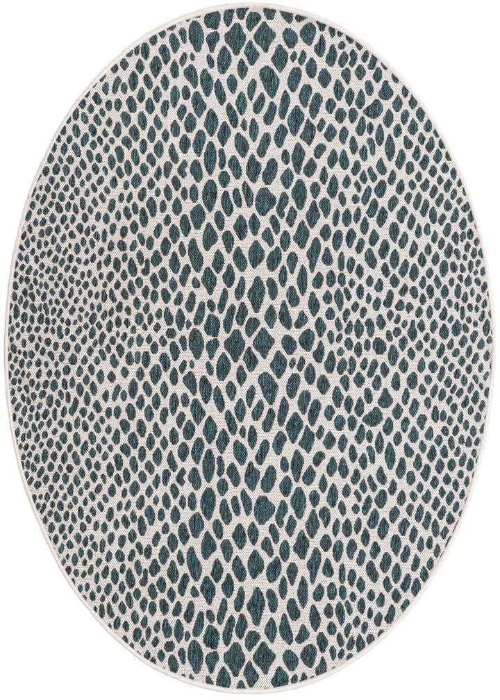 5' 3 x 5' 3 Easy-Clean Jill Zarin Indoor / Outdoor Round Rug