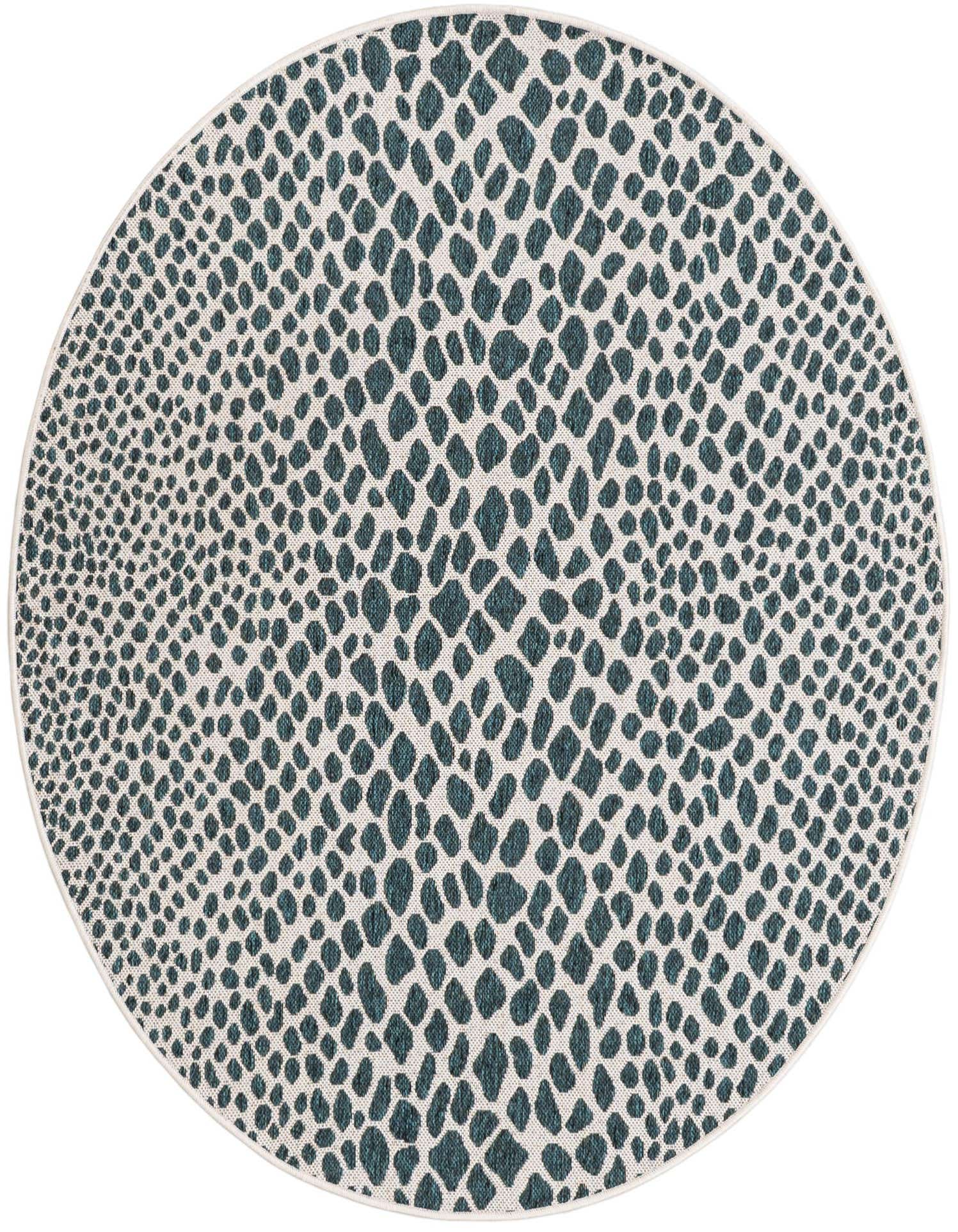 5' 3 x 5' 3 Easy-Clean Jill Zarin Indoor / Outdoor Round Rug